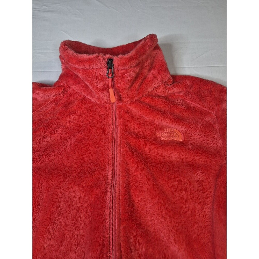 The North Face Osito Jacket Womens Size Medium Bright Red Fleece Full Zip Soft - Picture 3 of 16